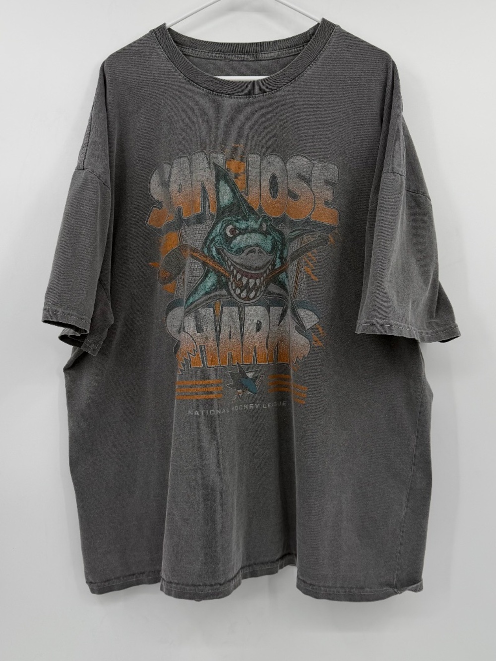 San Jose Sharks T Shirt Men 3XL Gray Washed NHL Culture Kings Short Sleeve